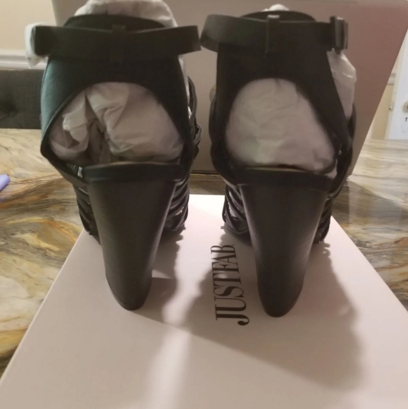 Black Heeled Sandals - Picture 3 of 6